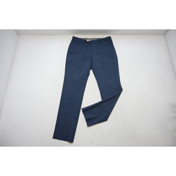 Penguin Munsingwear Plaid Wool-Poly Dress Pants Stretch Flat Mens Size 34 x 32 - Picture 2 of 8